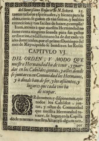 Capitvlo VI. Del orden , y mode qve nuestra Hermandad ha de tener ...
