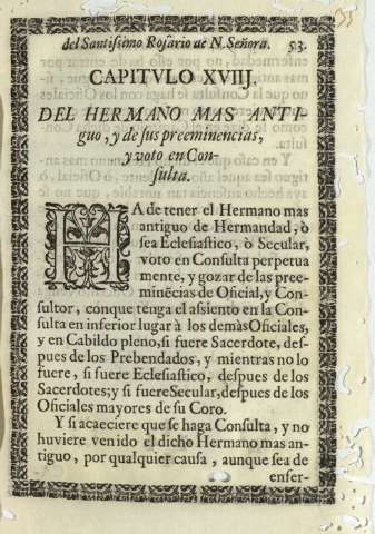 Capitvlo XVIII. Del hermano mas antiguo, y de sus preeminencias y coto en Consulta