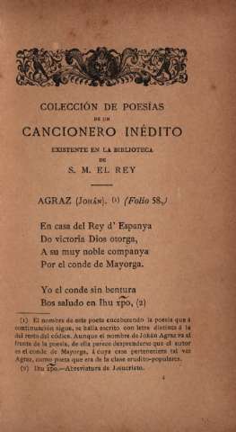 Colección de poesías de un cancionero inédito...