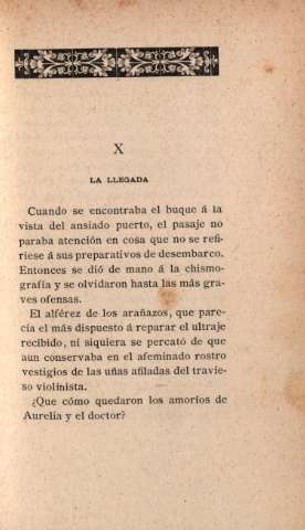 X. La llegada
