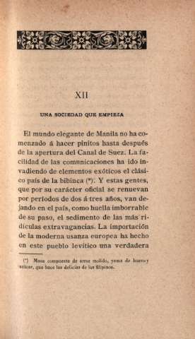 XII. Una sociedad que empieza