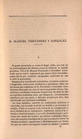 D. Manuel Fernández y González