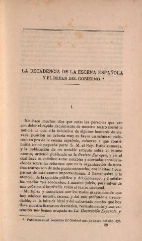 La decadencia de la escena española...