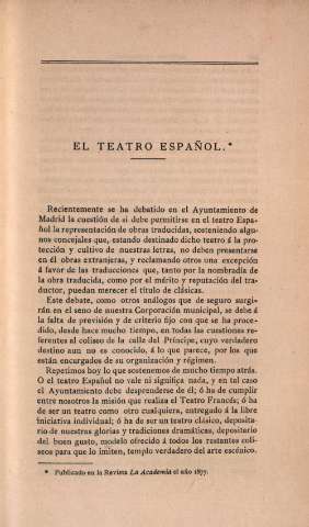 El teatro español