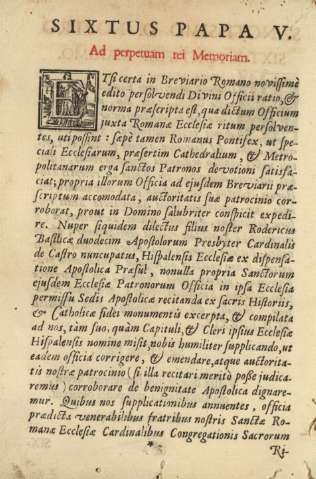 Sixtus Papa V. Ad perpetuam rei Memoriam