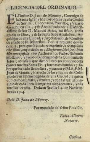 Licencia del ordinario