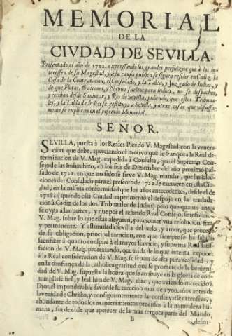 Memorial de la civdad de Sevilla. Señor