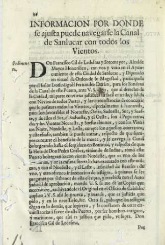 Informacion por donde se ajusta navegarse la Canal de Sanlucar con todos los Vientos