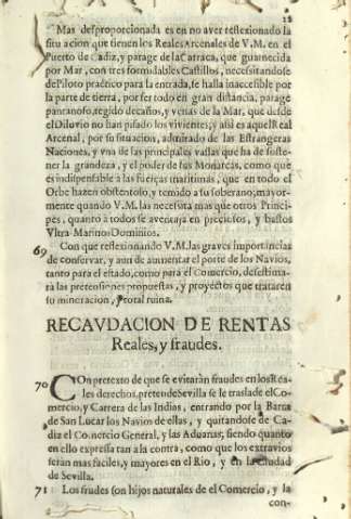 Recavdacion de rentas Reales, y fraudes