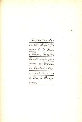 Excelentísimo Señor Don Rafael Jiménez de la Serna y Negro