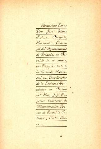 Excelentísimo Señor Don José Gómez Tortosa