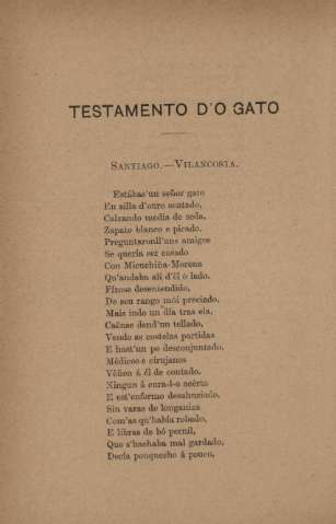 Testamento d'o gato