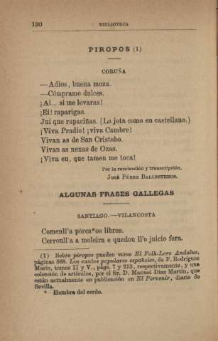 Piropos. Algunas frases gallegas