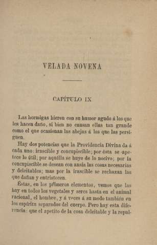Velada novena. Capítulo IX