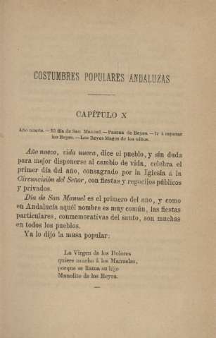 Costumbres populares andaluzas. Capítulo X
