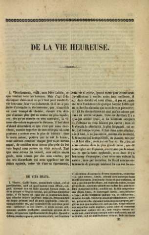 De la vie heureuse