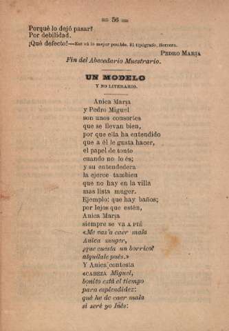 Un modelo y no literario
