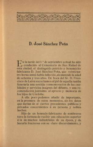 D. José Sánchez Peña