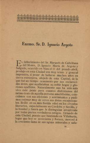 Excmo. Sr. D. Ignacio Argote