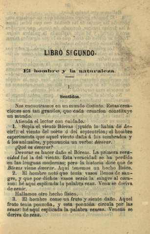 Libro Segundo. El hombre y la naturaleza