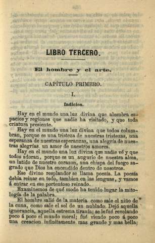 Libro Tercero. El hombre y el arte