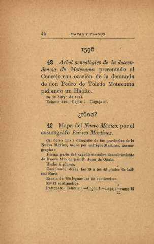 1596. Arbol genealógico de la descendencia de Motezuma