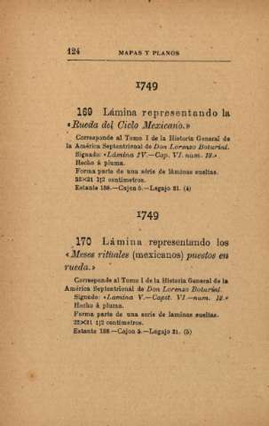 1749. Lámina representando la Rueda del Ciclo Mexicano