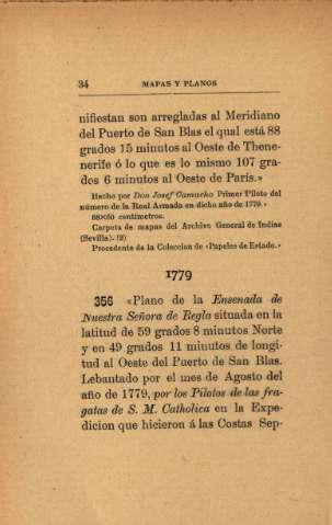 1779. Plano de la Ensenada de Nuestra Señora de Regla