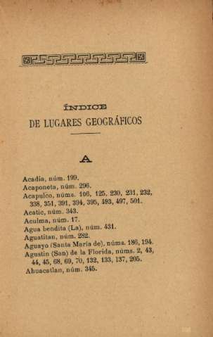Índice de lugares geográficos
