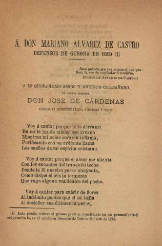Á Don Mariano Alvarez de Castro