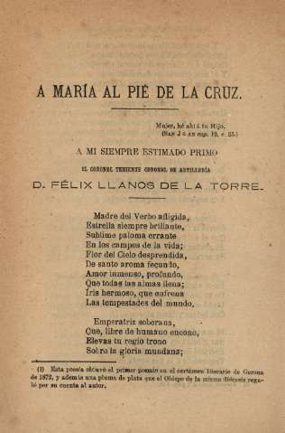 A María al pié de la cruz