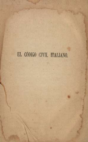 El código civil italiano