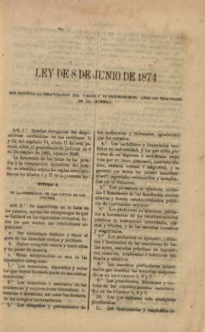 Ley de 8 de Junio de 1874