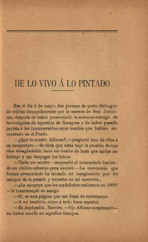 De lo vivo á lo pintado