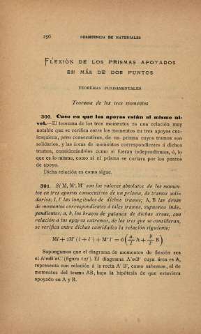 Flexión de los prismas apoyados en más de dos puntos