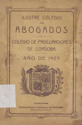 Ilustre Colegio de Abogados... Año de 1925