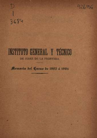 Instituto General y Técnico de Jerez de la Frontera...