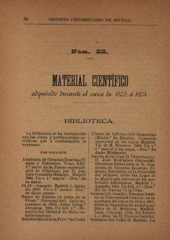 Material científico adquirido...