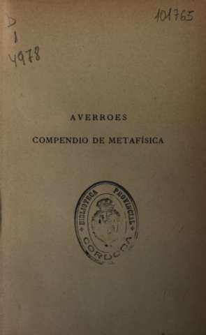 Averroes. Compendio de Metafísica