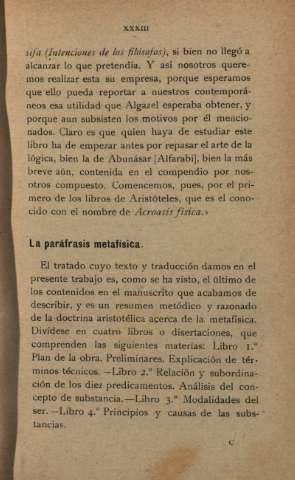 La paráfrasis metafisica