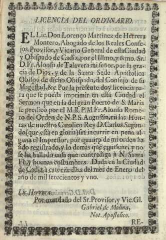 Licencia del ordinario