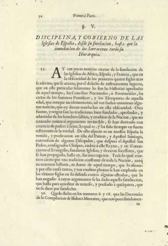 Ss. V. Disciplina, y gobierno de las Iglesias de España, desde su fundacion ...