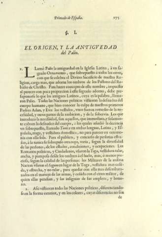 Ss. I. El origen, y la antigvedad del Palio