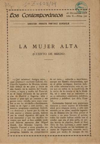 La mujer alta (cuento de miedo)