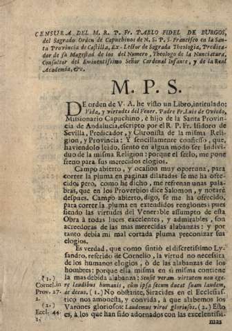 Censura del M. R. P. Fr. Pablo Fidel de Burgos...