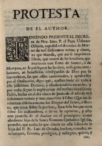 Protesta de el author