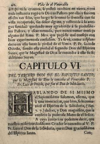 Capitulo VI. Del tercero Don de el Espiritu Santo...
