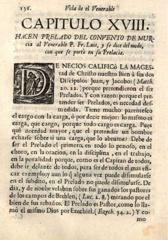 Capitulo XVIII. Hacen prelado del convento de Murcia...