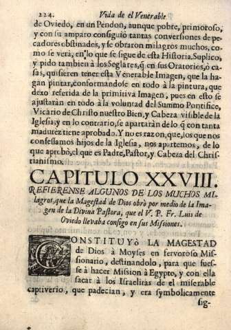 Capitulo XXVIII. Refierense algunos de los muchos milagros...