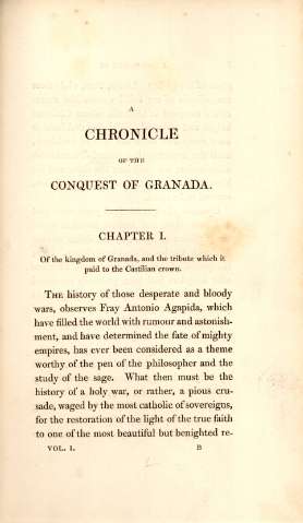 A Chronicle of the conquest of Granada. Chapter I